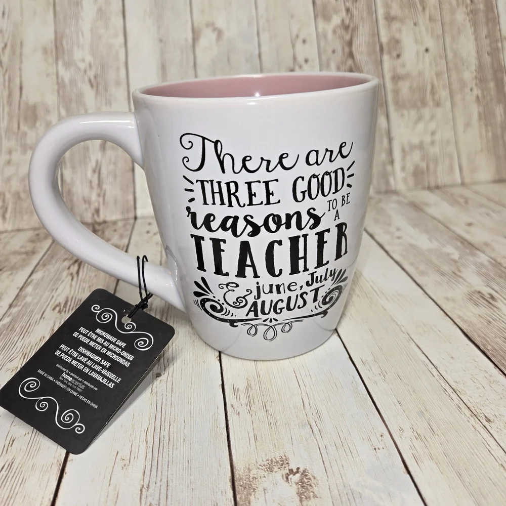 Home Essentials White Coffee Mug with Black Text